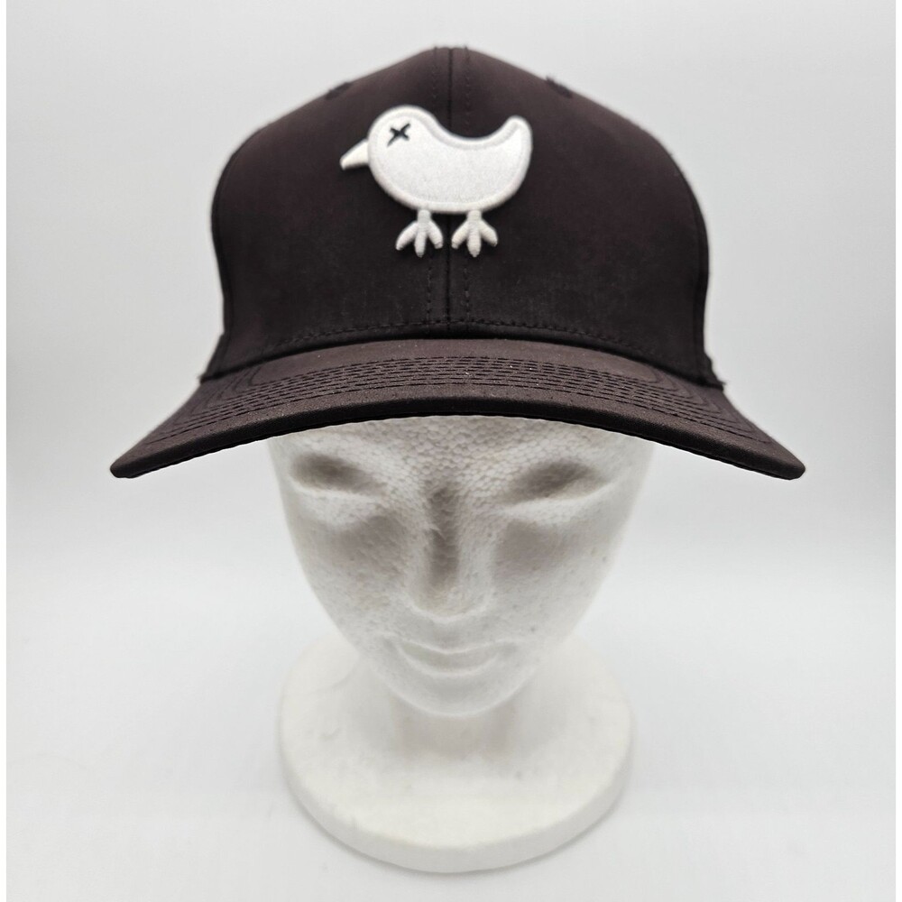 Bad Birdie Golf Hat Men's Black Perforated Snapback Performance Bird Logo Cap